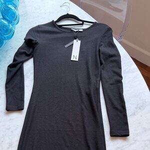 black midi knitted dress